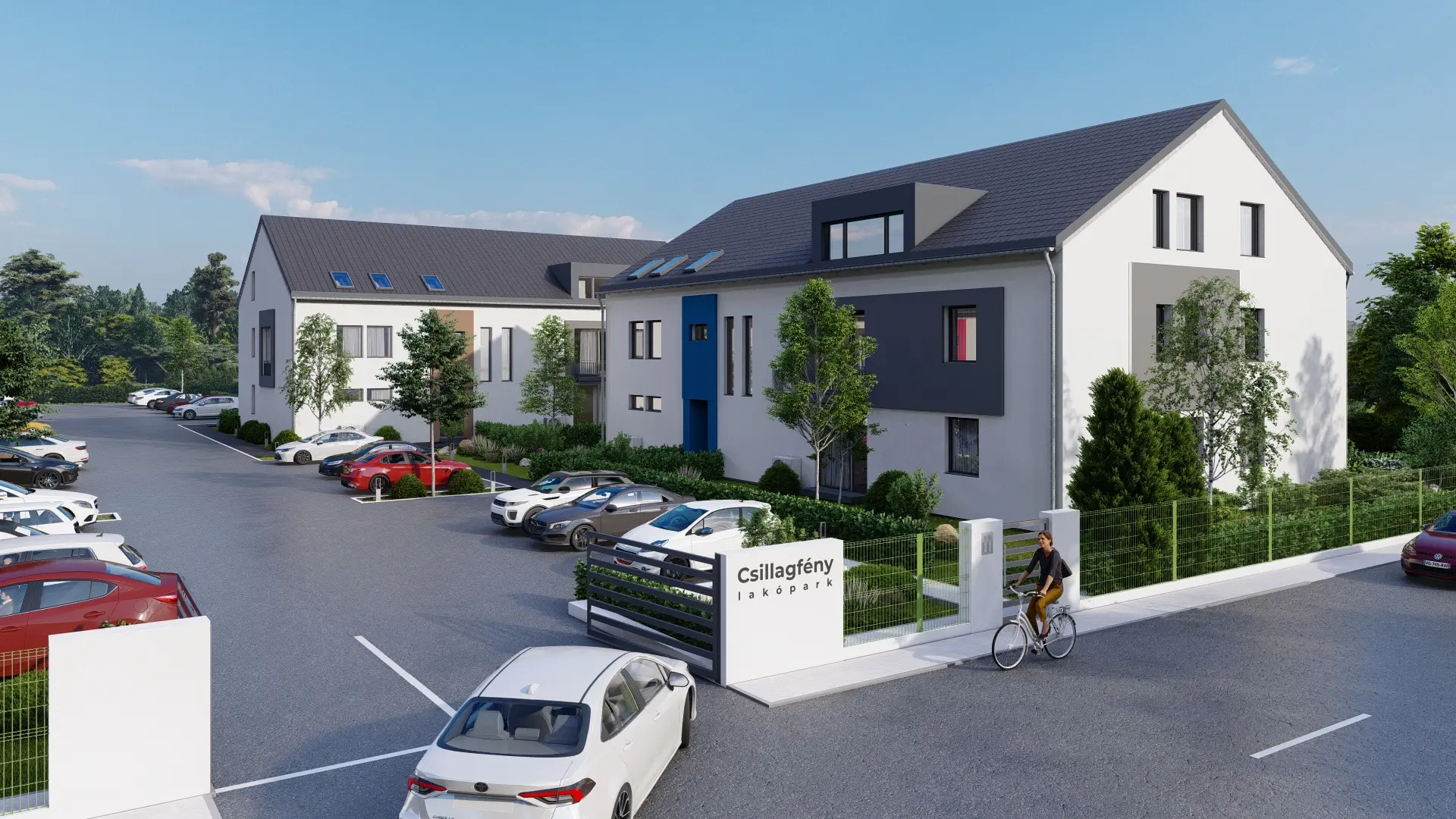 Csillagfény Lakópark látványterv - A lakópark bejárata